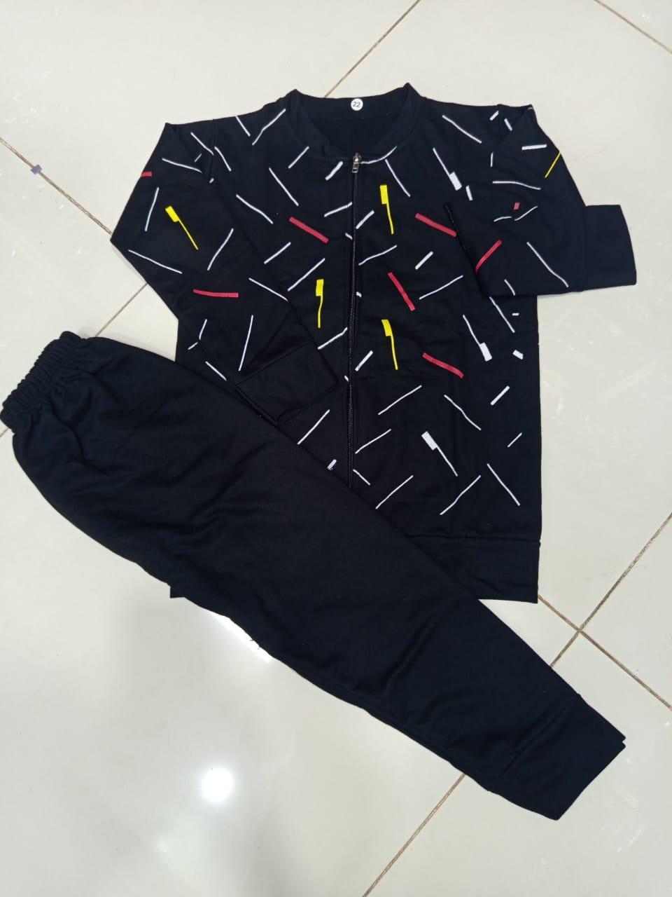 Kids 2 Pcs Zipper Track Suit