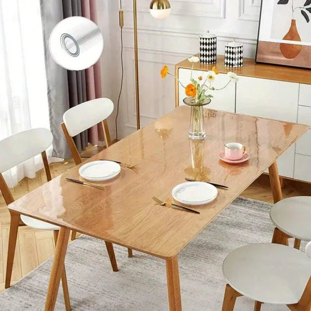 Waterproof Transparent Soft Plastic PVC Sheet 2mm Tablecloth 4.5x5 Feet