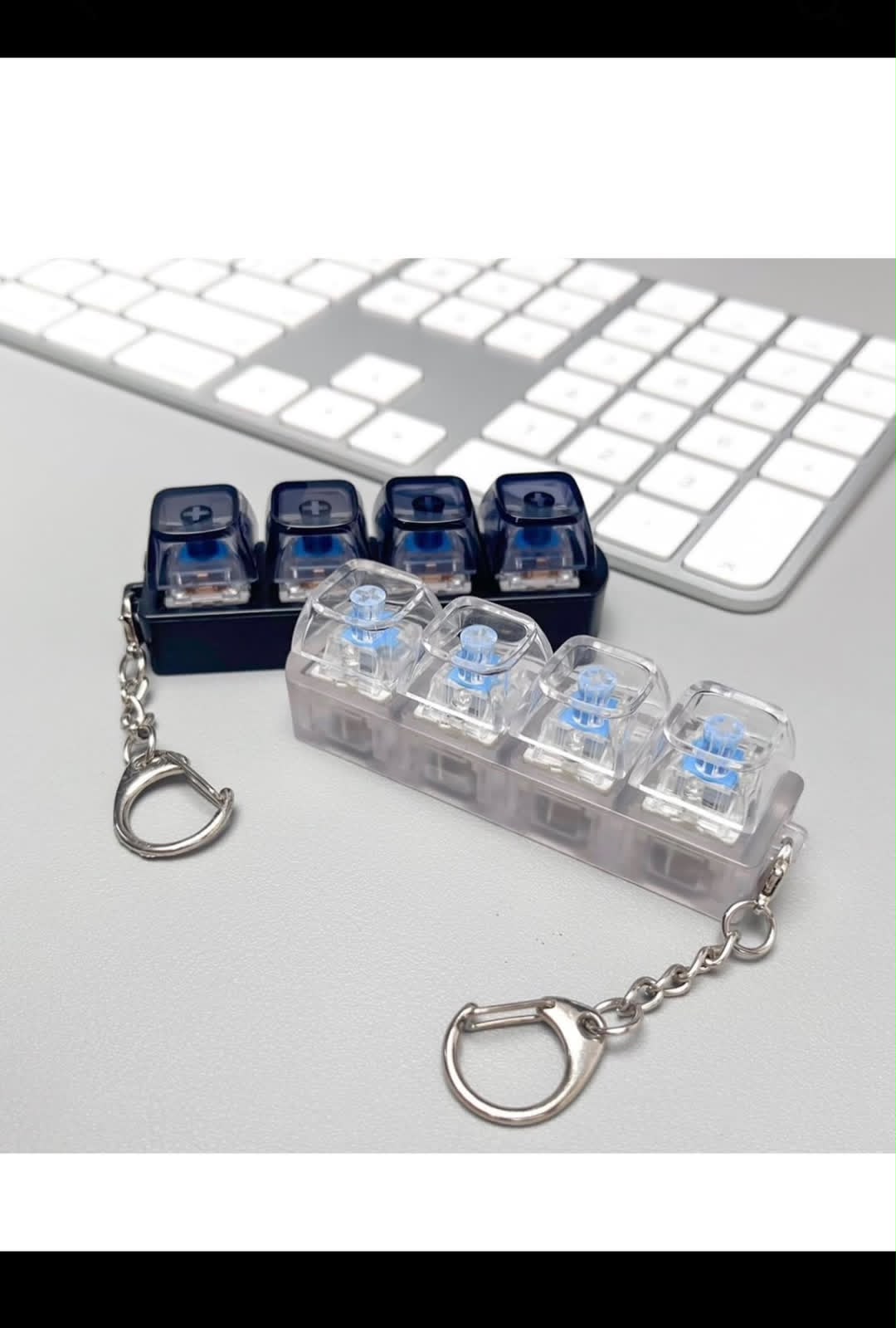 Keyboard Fidget Stress Relief Keychain for Kids & Adults