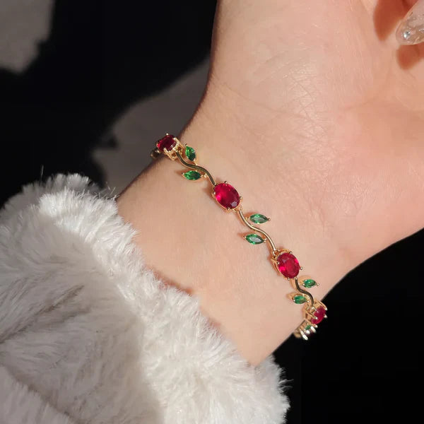 Luminous Gold Plated Crystal Tulip Bracelet