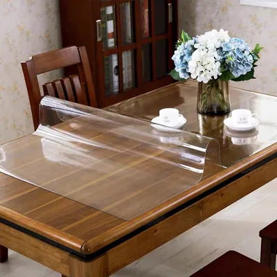Waterproof Transparent Soft Plastic PVC Sheet 2mm Tablecloth 4.5x5 Feet