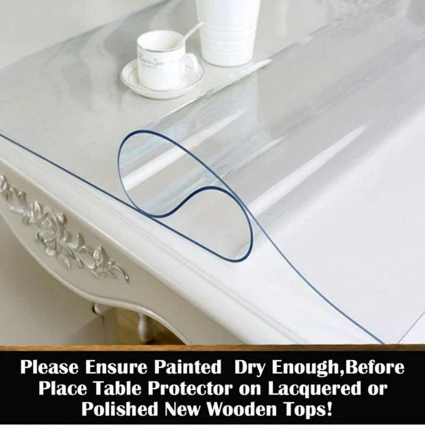 Waterproof Transparent Soft Plastic PVC Sheet 2mm Tablecloth 4.5x5 Feet